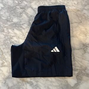 Adidas Men's black Athletic Shorts with White Logo